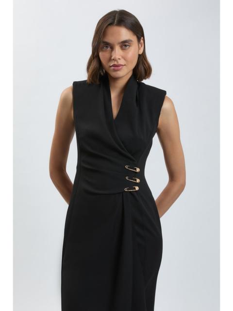 KAREN MILLEN Trim Tailored Midi Pencil Dress