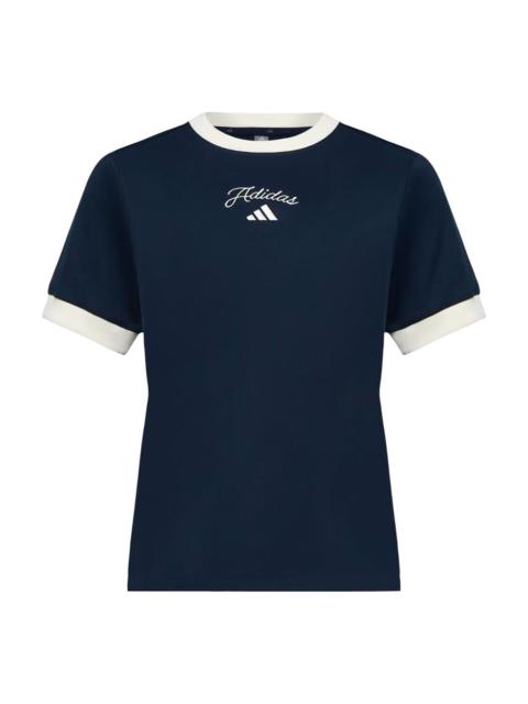 adidas (WMNS) adidas Short-Sleeve T-Shirt Asia Sizing 'Aurora Ink' KZ1581