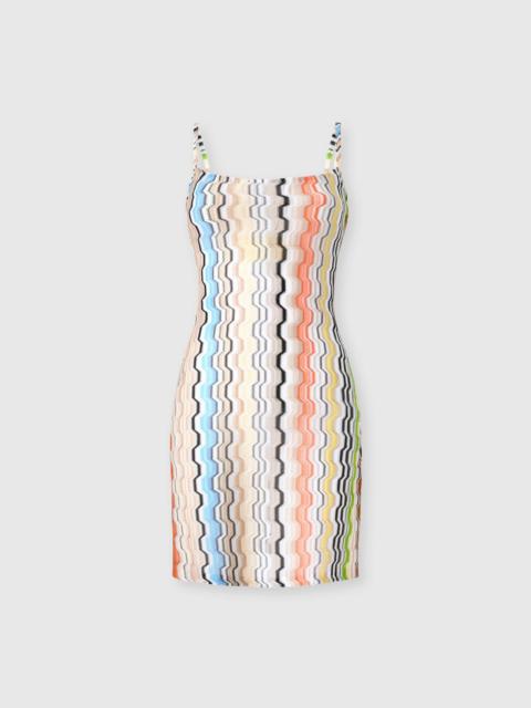 Missoni Short viscose cover-up with Greek motif