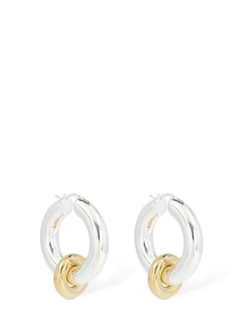 Jil Sander Embrace 1 bicolor hoop earrings