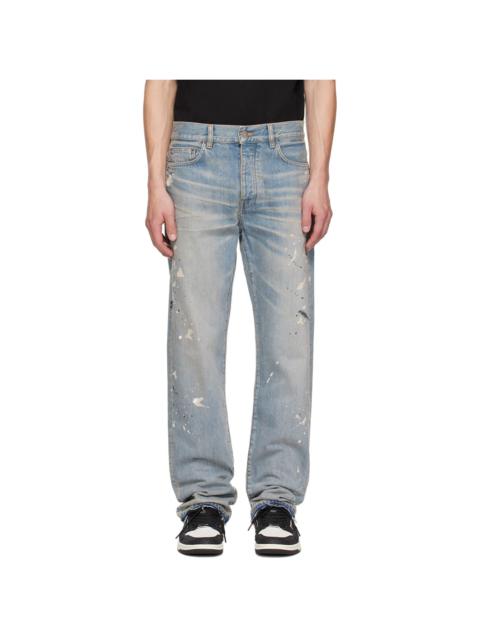 【関税込み】AMIRI ベージュ カーペンタージーンズ AMIRI カーペンター ストレートレッグ パッチワーク ジーンズ