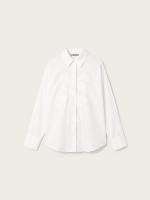 ALLSAINTS SPARROW LINEN BLEND EMBROIDERED SHIRT