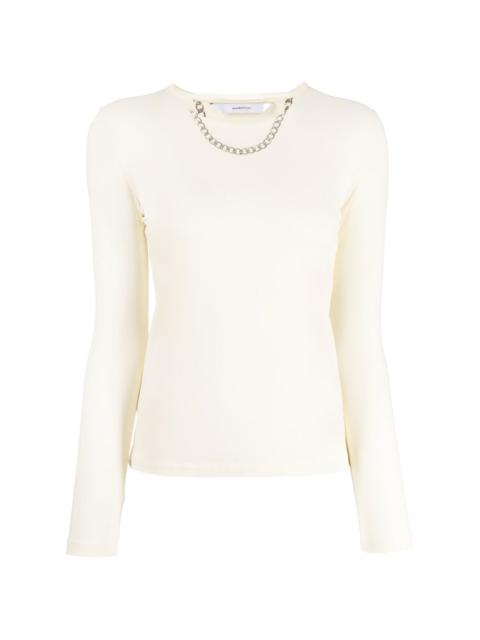 pushBUTTON long-sleeve top