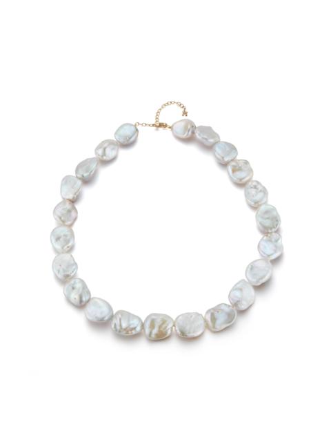 MATEO 14K Yellow Gold Baroque Pearl Bracelet white