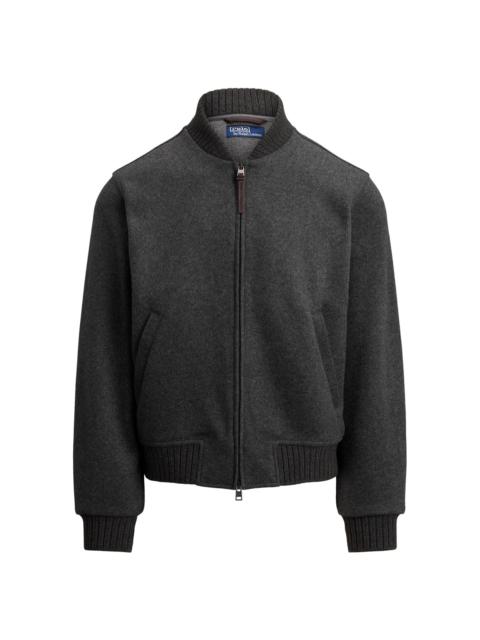Polo Ralph Lauren Men's Wool-Blend Zip-Up Bomber Jacket - Fortress Grey Heather