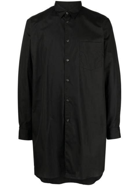 long-line cotton shirt