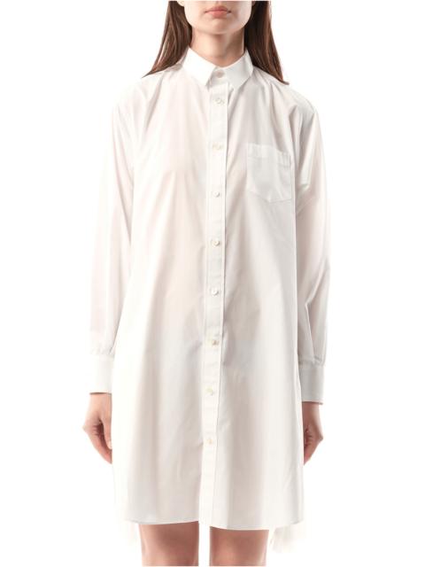 sacai Cotton Poplin Dress in Off White