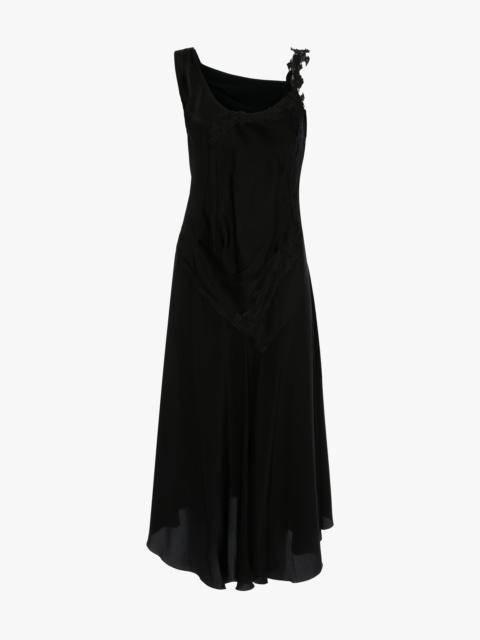 Victoria Beckham Lace Detail Dress In Black