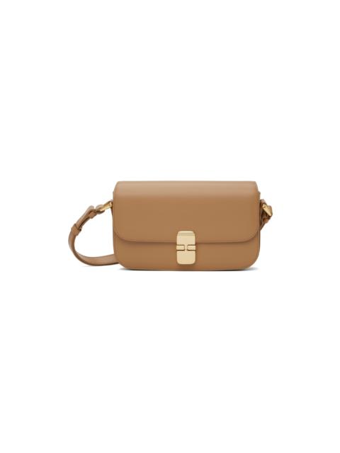 Tan Grace Baguette Bag