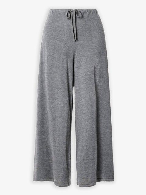 The Row Lanuit grey melange cashmere pants