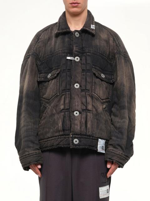 Maison MIHARAYASUHIRO Puffer Denim Jacket in Black