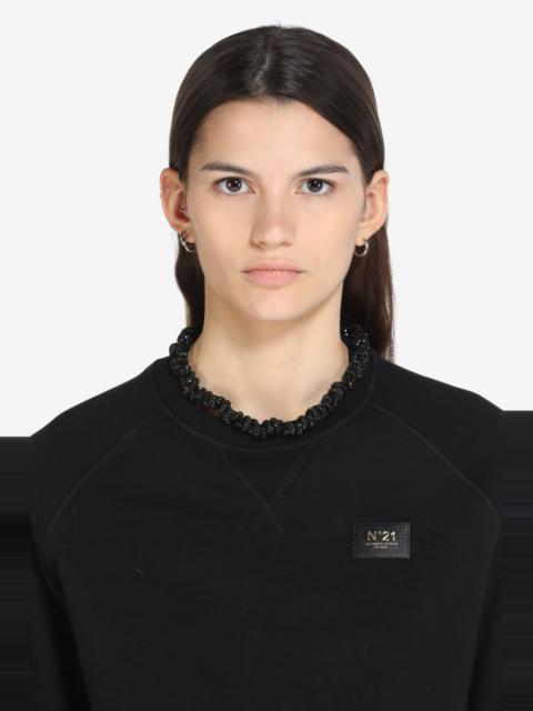 N°21 TWISTED CRYSTAL-EMBELLISHED NECKLACE