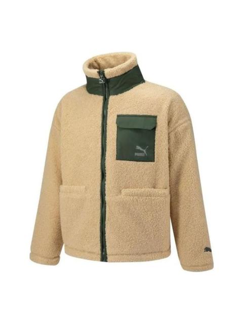 Puma Patch Pocket Sherpa Jacket 'Beige' 539570-20