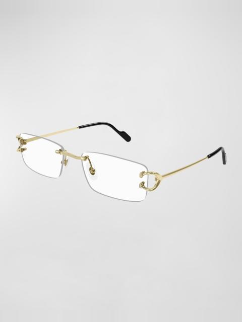 Cartier Men's Rimless Metal Optical Glasses