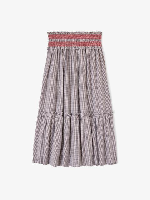 GANNI CONVERTIBLE SKIRT IN CHECK COTTON