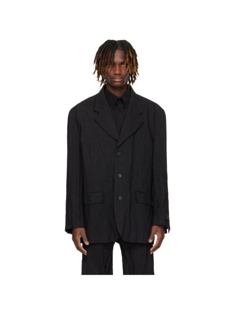 Black Crinkled Blazer