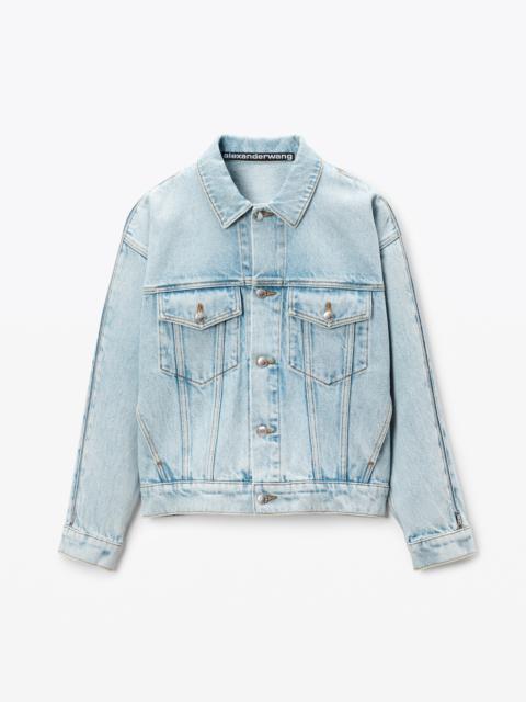 Zipped Sleeve Denim Trucker Jacket