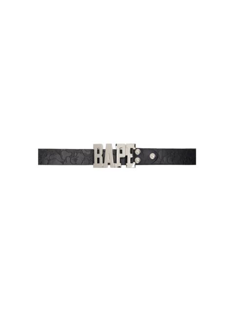 A BATHING APE® Black Solid Camo Belt