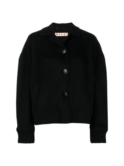 virgin wool-cashmere cropped jacket