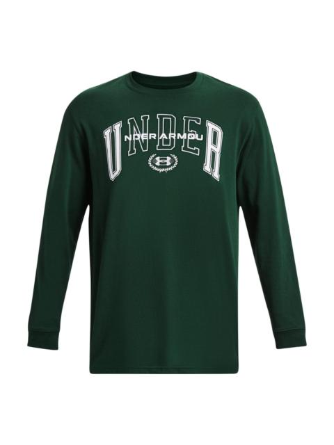 Under Armour 팔레 크레스트 헤비급 롱 슬리브 티셔츠 '그린' 1379576-322