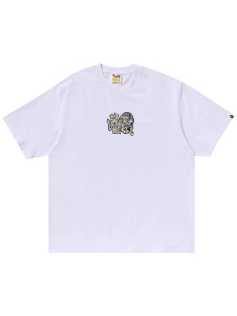 BAPE Graffiti Ape Head Relaxed Fit Tee 'White'