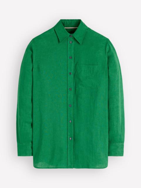 BODEN Sadie Relaxed Linen Shirt-Fresh Green