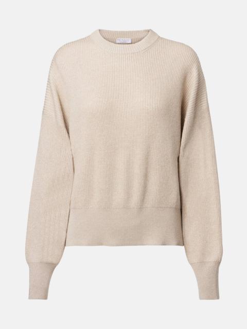 Brunello Cucinelli Ribbed-knit cashmere-blend sweater