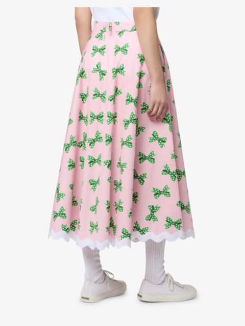 Moschino PRINTED COTTON POPLIN SKIRT