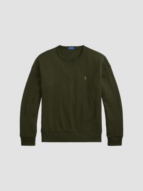 Polo Ralph Lauren Men's Waffle-Knit Sweatshirt - Company Olive
