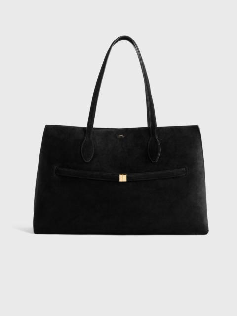 TOTEME Suede lounge tote black