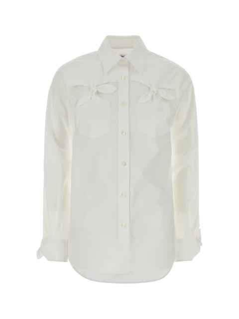 Moschino White stretch poplin shirt