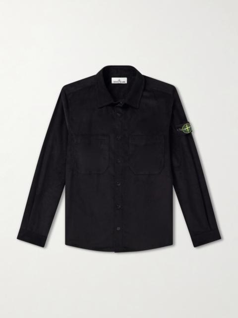 Stone Island Logo-Appliquéd Cotton Corduroy Shirt