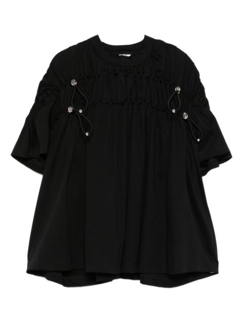 Noir Kei Ninomiya embellished gathered blouse