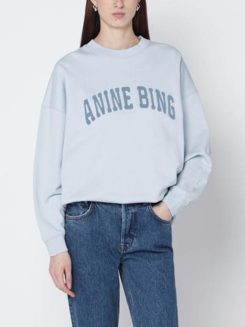 ANINE BING Light blue Miles sweatshirt with logo