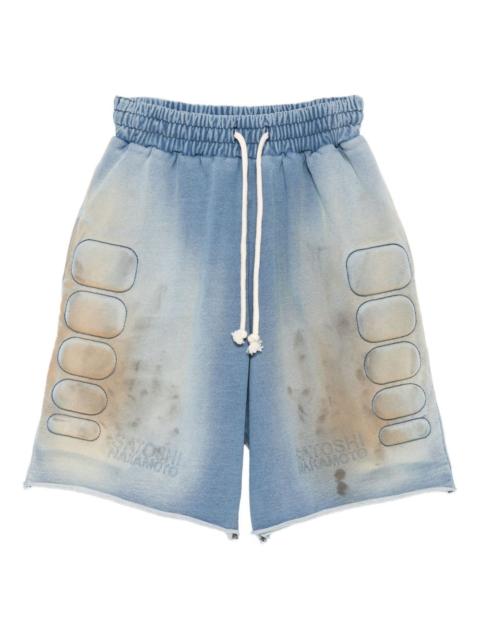 SATOSHI NAKAMOTO drawstring track shorts