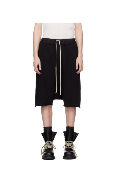 Rick Owens DRKSHDW Black Temple Drawstring Pods Shorts