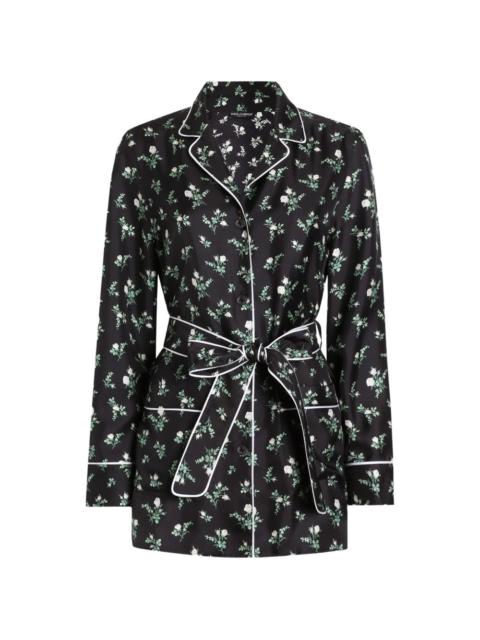 Dolce & Gabbana roses and lilies of the valley-print twill shirt