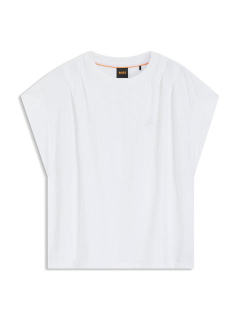 BOSS COTTON JERSEY T-SHIRT WITH HANDWRITTEN-LOGO PRINT