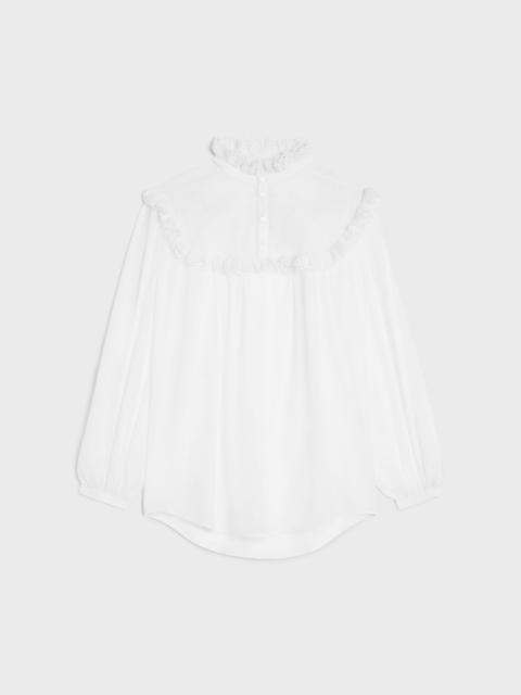 CELINE embroidered romy shirt in cotton muslin