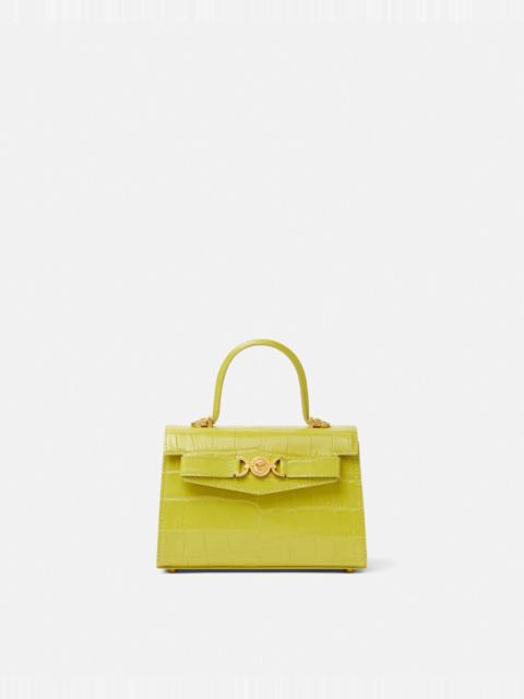 VERSACE Croc-Effect Medusa '95 Small Handbag