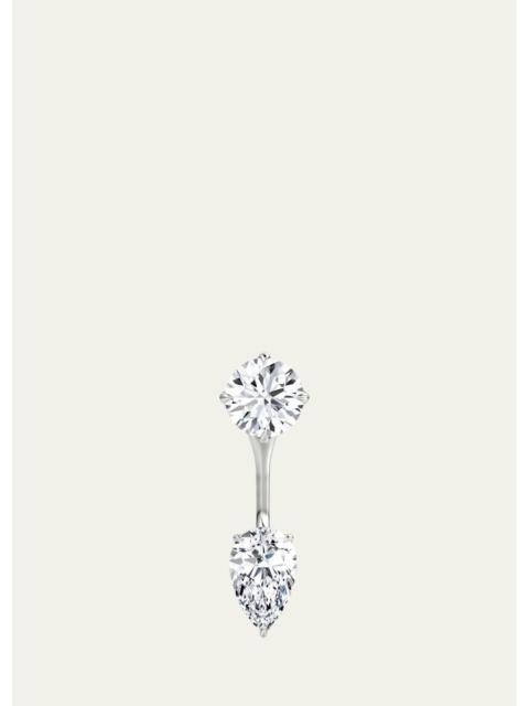 VRAI 14K White Gold Lab-Grown Diamond Solitaire Studs with Earring Jackets