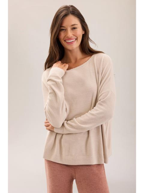 Barefoot Dreams CozyChic Ultra Lite® Scallop Neck Slouchy Pullover