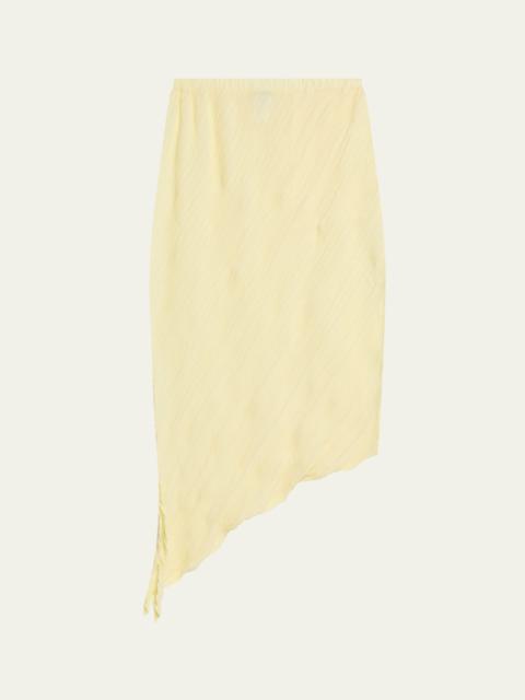 ISSEY MIYAKE Wrinkled And Twisted Midi Skirt