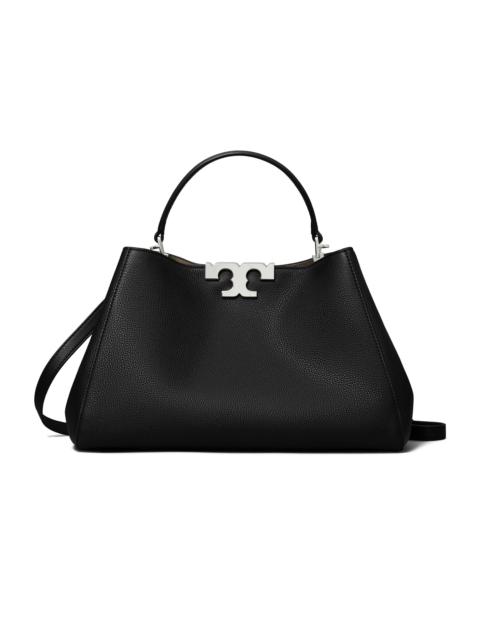 TORY BURCH Women's Eleanor Pebbled Leather Satchel - Black