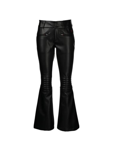 PERFECT MOMENT Aurora flared leather trousers