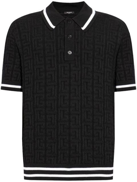 Balmain 4G knitted polo shirt