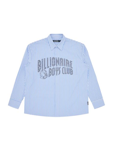 BILLIONAIRE BOYS CLUB RHINESTONE ARCH LOGO STRIPED SHIRT