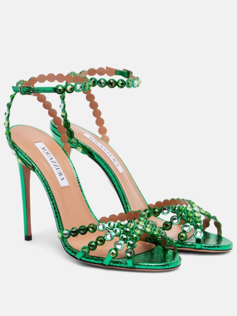 AQUAZZURA Tequila 105 embellished leather sandals