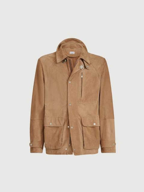 Brunello Cucinelli Suede unlined field jacket