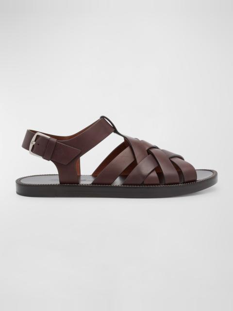 Loro Piana Men's Kumihimo Leather Sandals